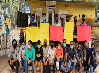 শাবি ভিসির পদত্যাগ চেয়ে নাসিরনগরে প্রতীকী অনশন