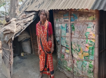 লাখাইয়ে দৃষ্টিপ্রতিবন্ধী কাতুলী বিবির মানবেতর জীবনযাপন