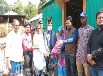 আগুনে ক্ষতিগ্রস্ত প্রতিবন্ধী পেলেন রঙিন ঘর