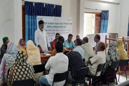 ইউনিয়ন পরিষদের সাথে স্কুলের ওয়াস ব্যবস্থাপনা উন্নয়নে