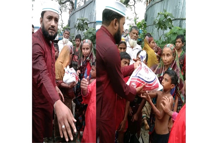 নেত্রকোনায় বন্যার্তদের পাশে টংগীর যুবলীগ নেতা 