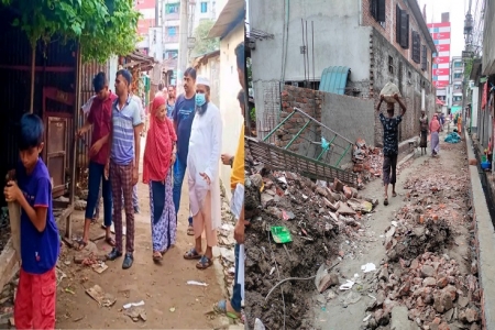 ২৬ বছর পর রাস্তা দখল মুক্ত করলেন কাউন্সিলর ফারুক আহমেদ