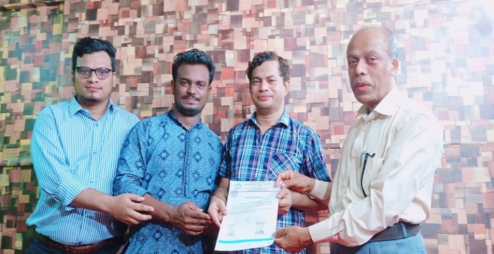 অধ্যাপক পার্থ সারথি চৌধুরীর সাথে বিনয়বাঁশী শিল্পীগোষ্ঠী'র  নেতৃবৃন্দের সৌজন্য সাক্ষাৎ