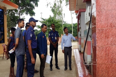 নবীগঞ্জে ফিলিং স্টেশনে ভ্রাম্যমাণ আদালতের অভিযান