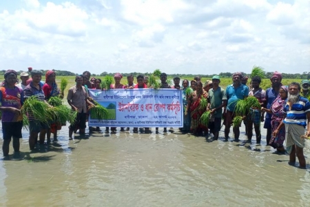  কৃষিজমি রক্ষায় বাপা’র উঠানবৈঠক ও ধান রোপণে সংহতি