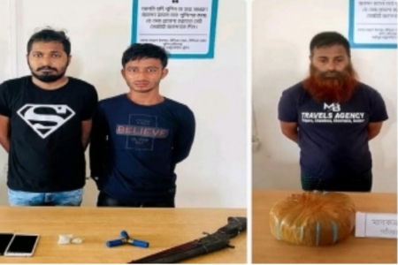 গাজীপুরে আগ্নেয়াস্ত্র, কার্তুজ,মাদকসহ গ্রেপ্তার -৪