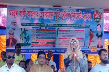 চাটমোহরে মরহুম আলী আজগার স্মৃতি ফুটবল টুর্নামেন্ট উদ্বোধন
