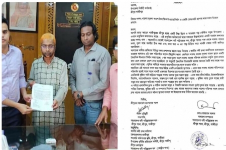 শ্রীপুরে লবলং খাল দখল ও দুষণের প্রতিবাদে নদী পরিব্রাজক দলের স্মারকলিপি প্রদান