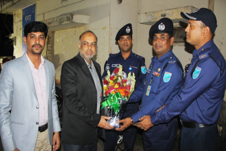 নগরকান্দা থানা পরিদর্শন করলেন চিফ জুডিশিয়াল ম্যাজিস্ট্রেট আব্দুল হামিদ