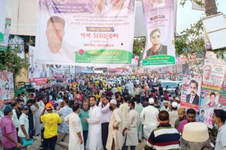 মিছিল-স্লোগানে মুখর বিএনপির সমাবেশস্থল