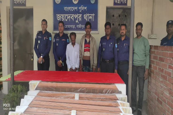 গাজীপুরে আশ্রয়ান প্রকল্পের চুরি হওয়া মালামাল উদ্ধার-গ্রেপ্তার ২
