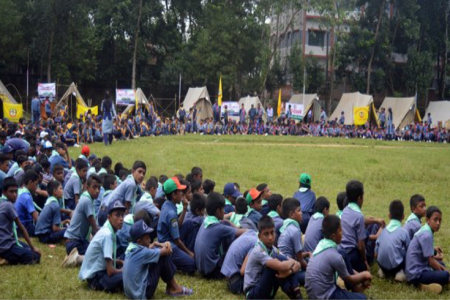 কয়রা উপজেলায় চতুর্থ কাব ক্যাম্পুরির উদ্বোধন