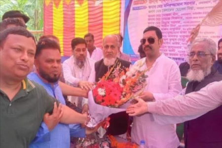 নগরকান্দায় শেখ রাসেল খেলার মাঠ উদ্বোধন
