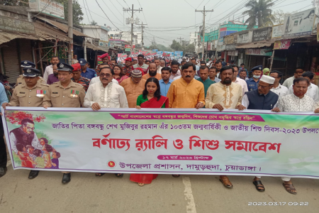 দামুড়হুদায় বঙ্গবন্ধুর জন্মবার্ষিকী ও জাতীয় শিশু দিবস উদযাপন 