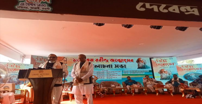 রবীন্দ্রনাথ অসাম্প্রদায়িক মানুষ হিসবে বিশ্বে দারুনভাবে নন্দিত হয়েছেন : আ ক ম মোজাম্মেল হক