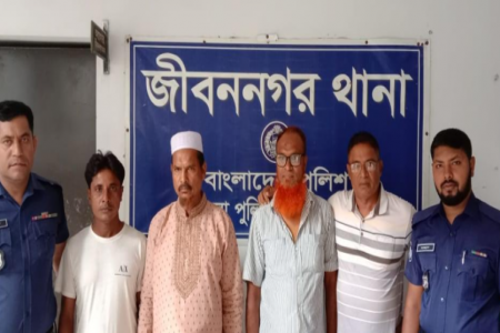 জীবননগরে সাবেক কাউন্সিলর ঠান্ডুসহ জামাত–বিএনপির ৪ নেতাকর্মী গ্রেপ্তার