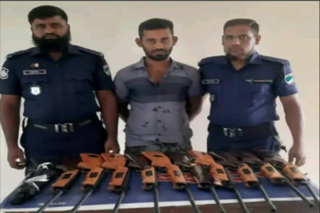 সাতক্ষীরায় ভারতীয় এয়ারগানসহ যুবক আটক