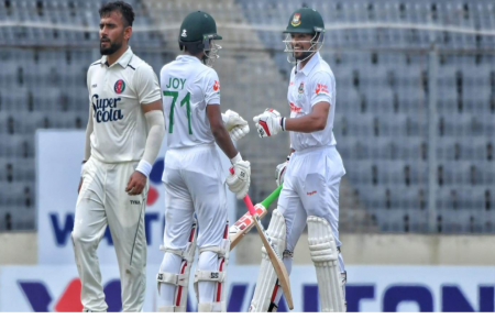 শান্ত-জয়ের ব্যাটে প্রথম সেশন বাংলাদেশের