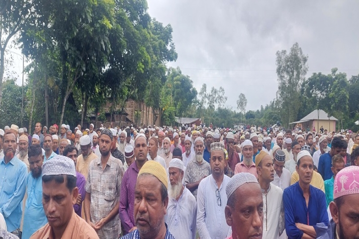 রাণীশংকৈলে লিটন চেয়ারম্যানের জানাযায় হাজার হাজার মুসল্লী