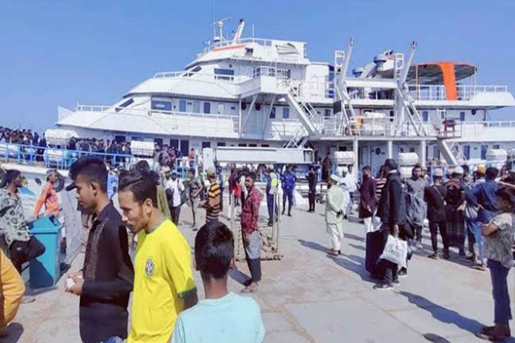 ২ দিন পর সেন্টমার্টিনে জাহাজ চলাচল শুরু