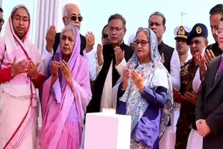 বঙ্গবন্ধু টানেল উদ্বোধন করলেন প্রধানমন্ত্রী