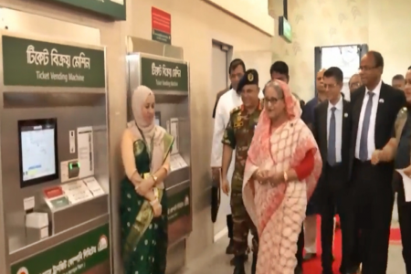 মেট্রোরেলের আগারগাঁও-মতিঝিল অংশের উদ্বোধন করলেন প্রধানমন্ত্রী