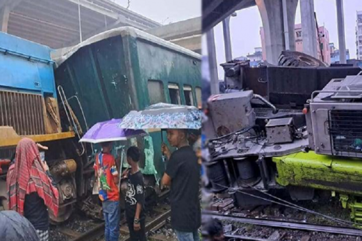 ট্রেন লাইনচ্যুত, চলাচল স্বাভাবিক হতে লাগবে ২ ঘণ্টা