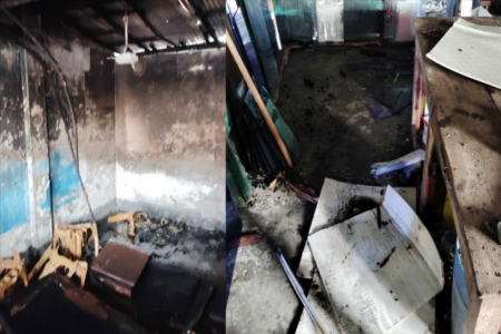 সাতক্ষীরায় নৌকার নির্বাচনী অফিসে আগুন