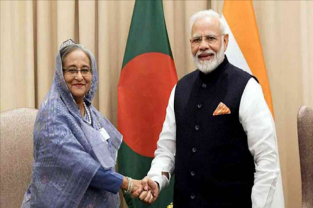প্রধানমন্ত্রীকে ফোন করে মোদির শুভেচ্ছা
