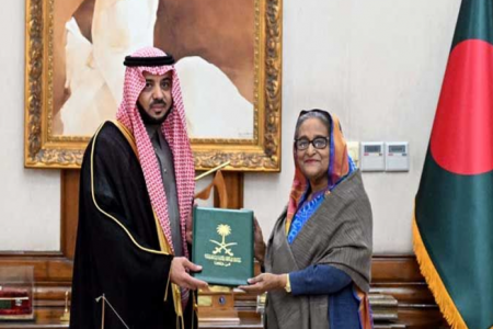 শেখ হাসিনাকে সৌদি যুবরাজের অভিনন্দন