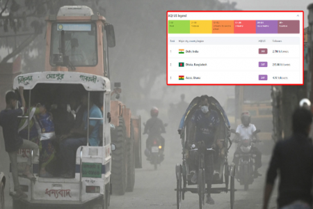 বায়ুদূষণে ১১০ শহরের তালিকায় ঢাকা দ্বিতীয়