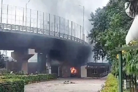 বিটিভি ভবনে আগুন