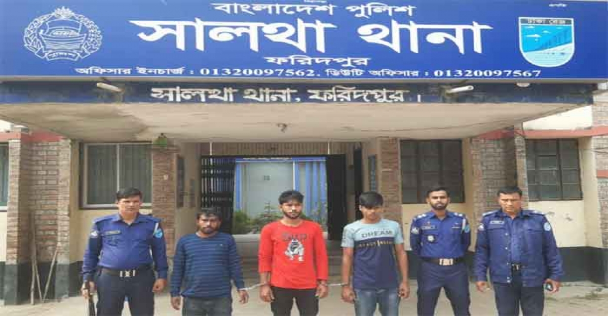 সালথায় তিন ছিনতাকারীকে আটক করেছে পুলিশ