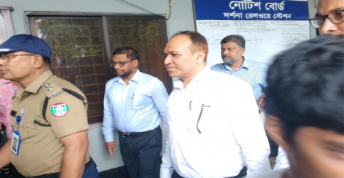 চুয়াডাঙ্গার দর্শনা আন্তর্জাতিক রেলস্টেশন পরিদর্শনে পশ্চিমাঞ্চলীয় জিএম