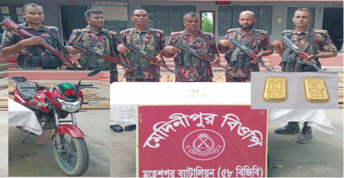 জীবননগরে বিজিবির অভিযান, দু'টি স্বর্ণের বার উদ্ধার