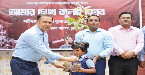 গণঅভ্যুত্থানের বর্ষপূর্তি উপলক্ষে চুয়াডাঙ্গায় বৃক্ষরোপণ কার্যক্রম উদ্বোধন
