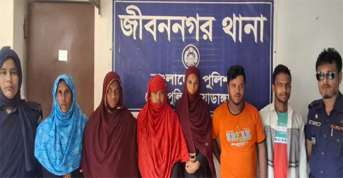 জীবননগর থানা পুলিশের বিশেষ অভিযান: ওয়ারেন্টভুক্ত ৬ আসামি গ্রেফতার