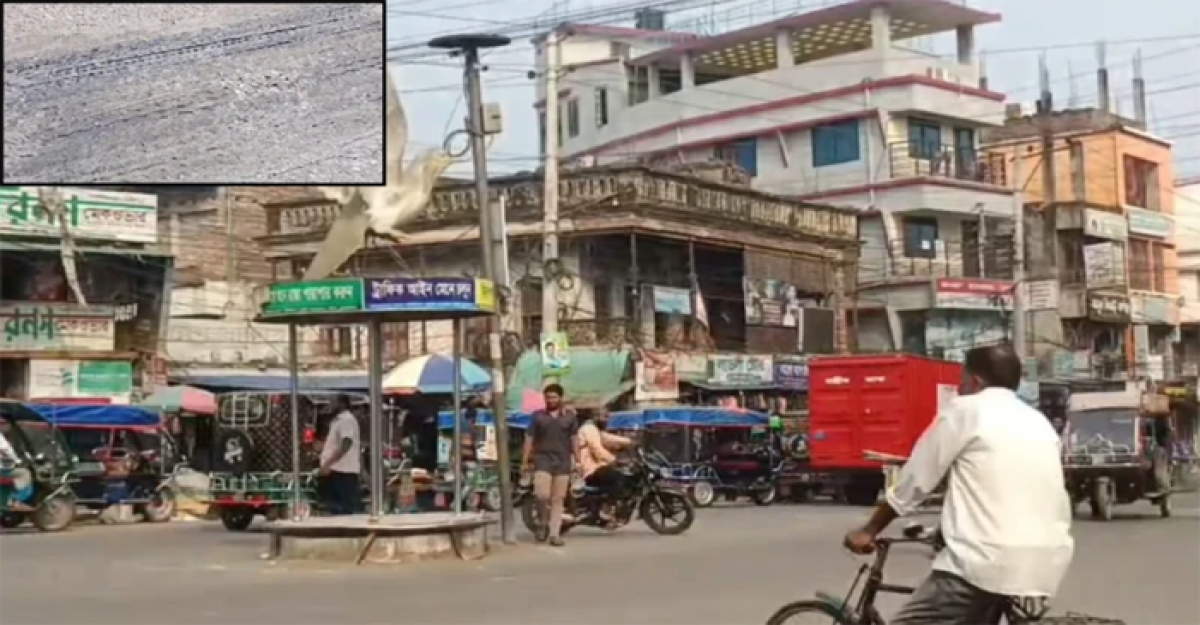 চুয়াডাঙ্গায় ৩৮ ডিগ্রির ওপর তাপমাত্রা, গলে যাচ্ছে রাস্তার পিচ