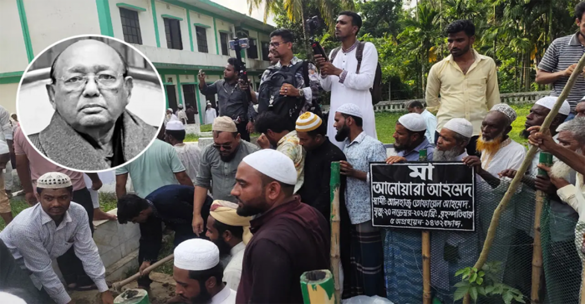 বাবা-মায়ের কবরের পাশে চিরনিদ্রায় শায়িত তোফায়েল আহমেদ
