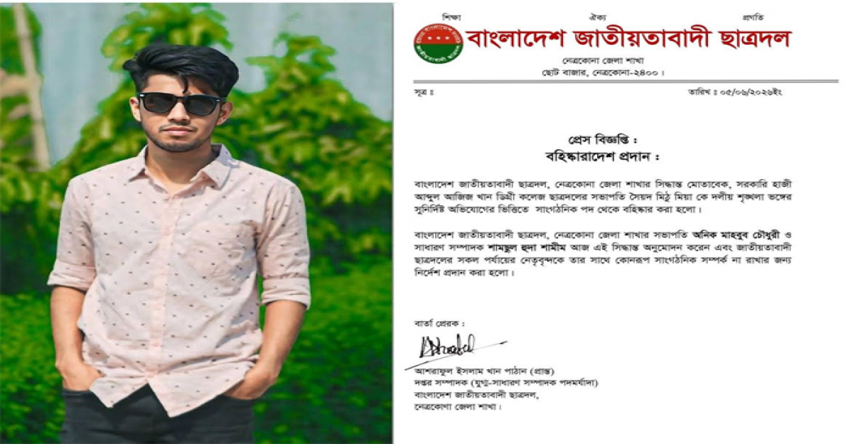 পুলিশের ওপর হামলা মদনের সেই ছাত্রদল নেতা বহিষ্কার