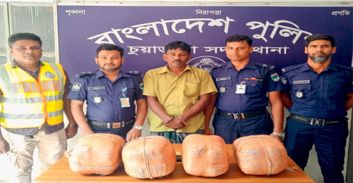 চুয়াডাঙ্গায় ১৬ কেজি গাঁজাসহ শীর্ষ মাদক ব্যবসায়ী গ্রেফতার
