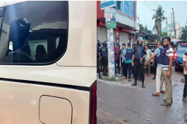 কুষ্টিয়ায় এমপি আমির হামজার গাড়িতে হামলা-ভাঙচুর